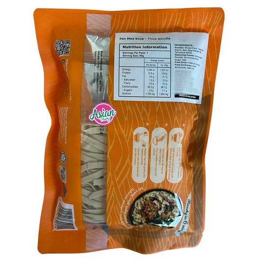 Meet Mee Mum's Pan Mee (Soup) - Thick Noodle 95g